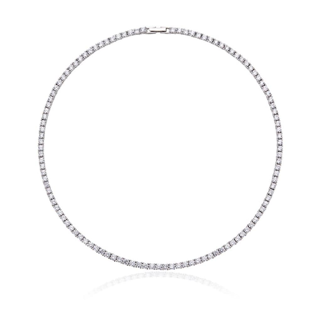 

20-carat tennis silver-white necklace Hnxsvr30634M-W
