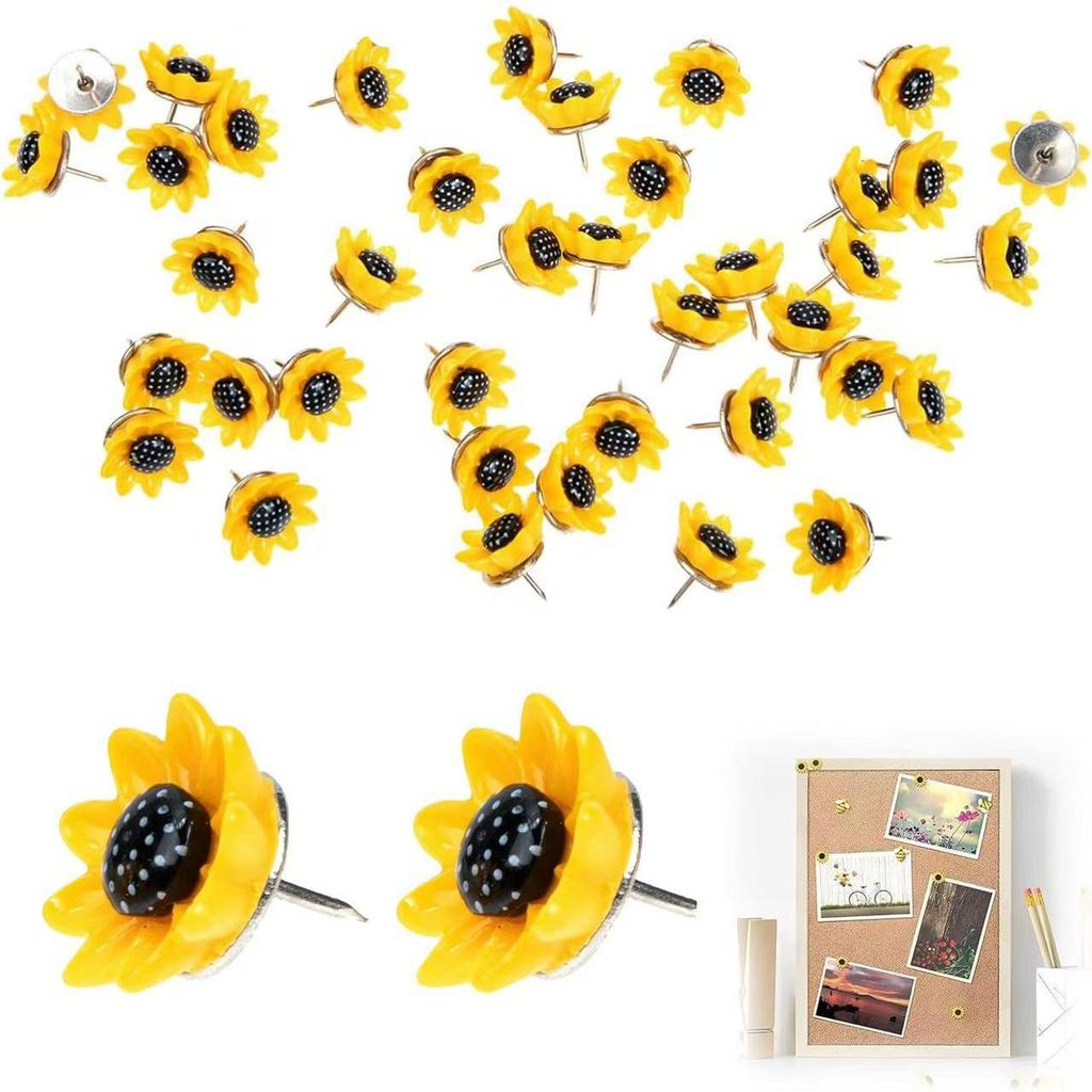 Sunflower Pushpins: Creative DIY Flower Cork Board Thumbtacks