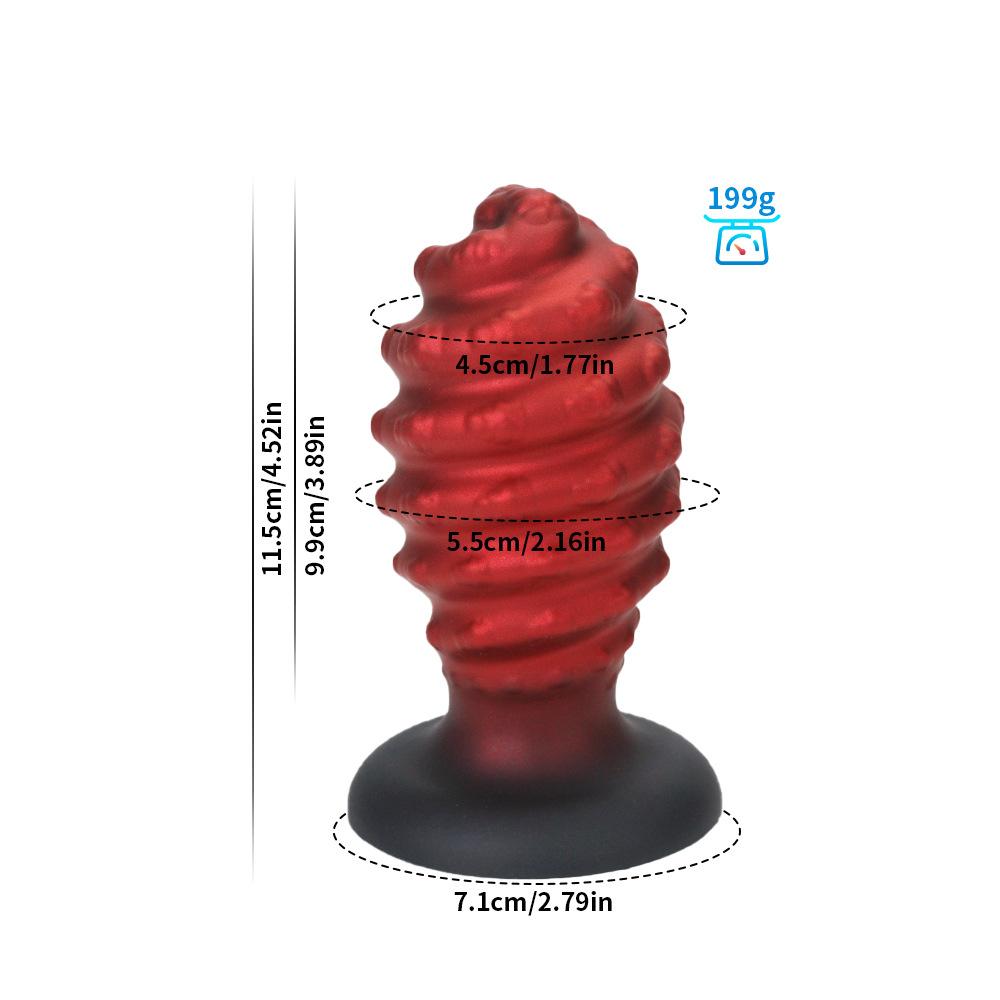 Classic Spiral Shaped Dildo Rear Anal Plug Stick Female Silicone Masturbator Adult Products Male Anal Plugs