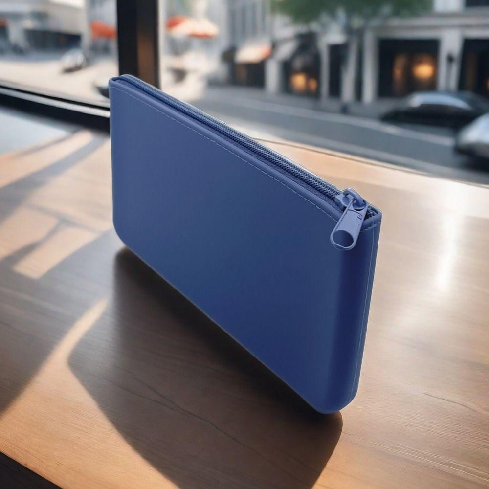 Silicone Organizer Cosmetic Bag Smooth Zipper Travel Pouch INS Style Lipstick Storage Bag  Students