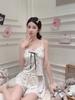 Sexy pajamas women's summer 1011 new ice silk pure desire wind suspender shorts set loungewear girl wind sweet sister