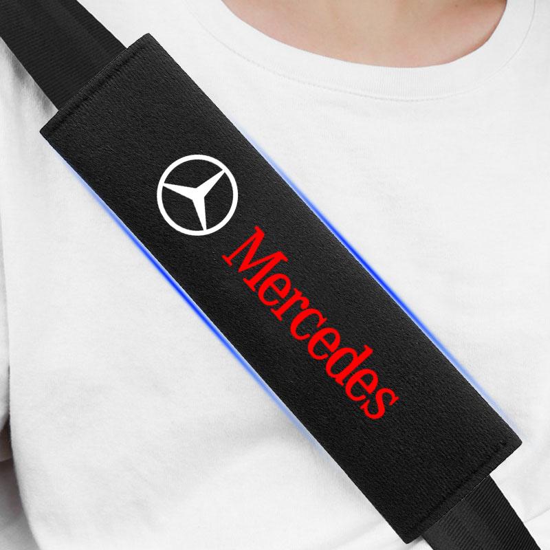 2 ks Chránič ramenního pásu autosedačky Podložka Ochranný kryt Auto Příslušenství Pro Mercedes-Benz CLS GLC GLK W211 W221 W220 W163 W164 W203 W204 Třída A B C E S SLK