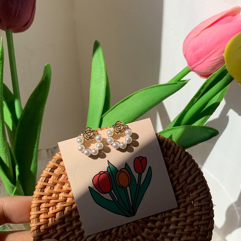 Spring/Summer Pearl Studs: High-End 925 Silver Cute Earrings for Women