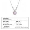 S925 Sterling Silver Heart Pendant Necklace - Sparkling Luxury Design