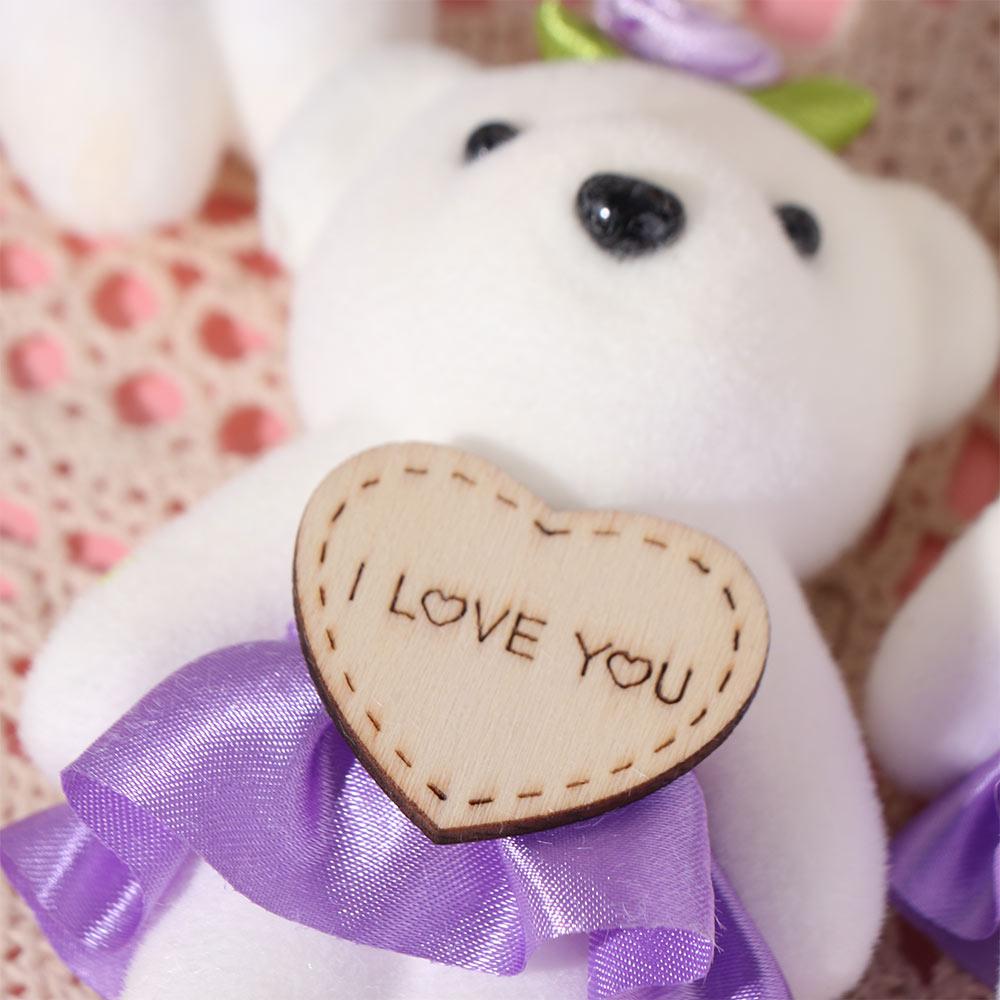 10pcs/set Plush Doll Bear Plush Foam Toys Plush Animal Cartoon Bouquet Doll Kids/Children Toys