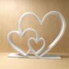 Aesthetic Love Statues Three Heart Sculpture Heart Sculptures Figurines Table Ornament Romantics Gift for Valentines