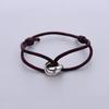 Verstellbares geflochtenes Seilarmband, einfacher Schmuck, Geschenk für Freunde, Paar, Freundschaft, Metallschnalle, Ring, Kette