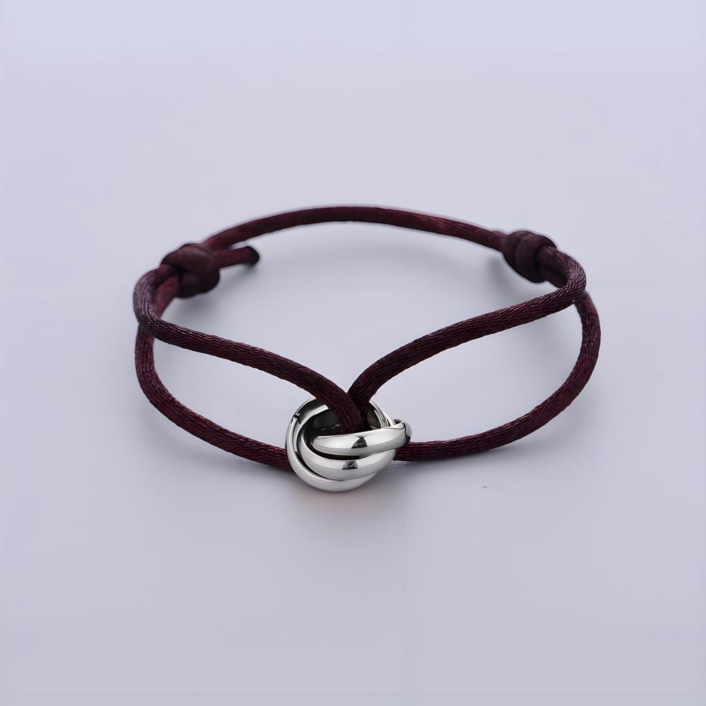 Verstellbares geflochtenes Seilarmband, einfacher Schmuck, Geschenk für Freunde, Paar, Freundschaft, Metallschnalle, Ring, Kette