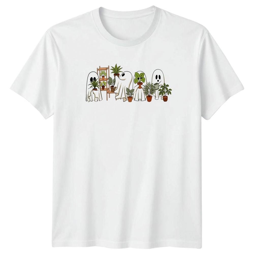 Just A Ghost Who Loves Plants TShirt Houseplant Halloween Gift For Him And Her S
