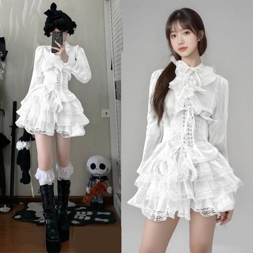 Gothic Classic Lace European Court Mini Size M [AOTYP] Cosplay, Halloween, Lolita, Punk, High-Waisted Skirt, Shirt, Style, Skirt, Slimming,