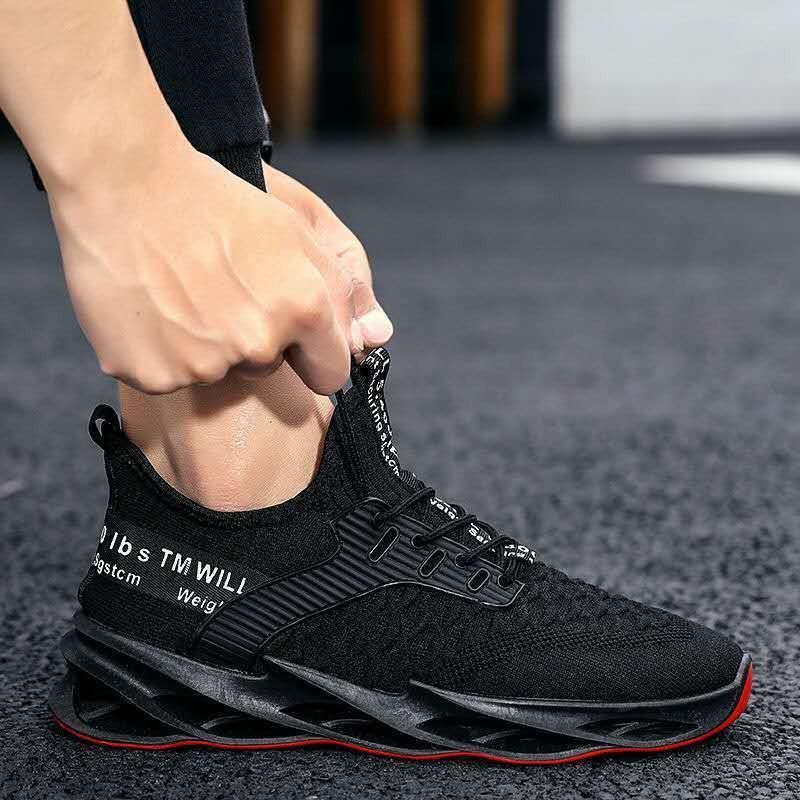 Men's Sports Shoes Fly-woven Mesh Shoes Fashion Blade Sports Running Shoes Mesh Breathable Casual Men's Shoes