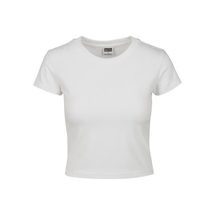 T-shirt Court Jersey Extensible Femme Urban Classics GT - Blanc - 2XL