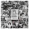 50 Black & White Anime Graffiti Stickers: Hot-Sale Decorative Set for Phone, Water Bottle, or Computer