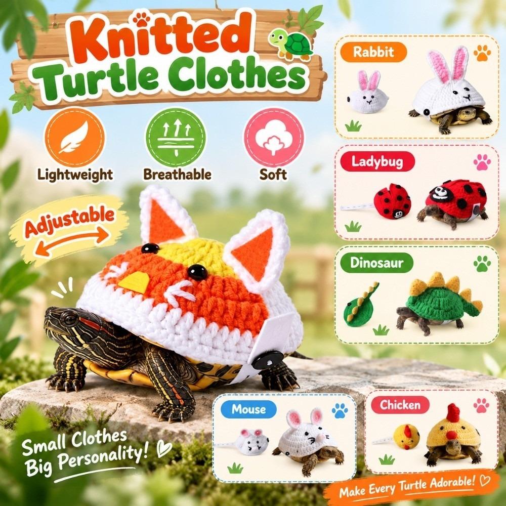 cartoon Knitted Turtle Clothes Lightweight Tortoise Accessory Brazilian Turtles