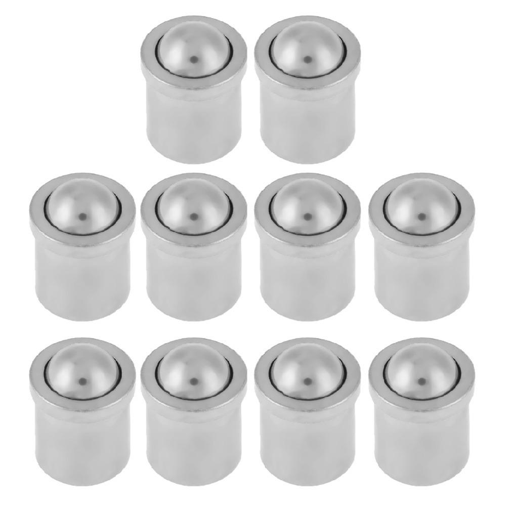 10pcs Smooth Surface Ball Spring Plunger No Step Design Ball Catch Latch For Door Cupboard