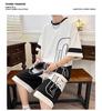 Teen Summer Cool Casual Two-Piece Set: Men’s Trendy Loose Short Sleeve T-Shirt + Shorts