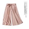 Orders Exported To Japan Culottes Spring/Summer New Women Clothes Fashion Age-Reducing Semi-Elastic High Waist Belt Accessories Capri Culottes 28769