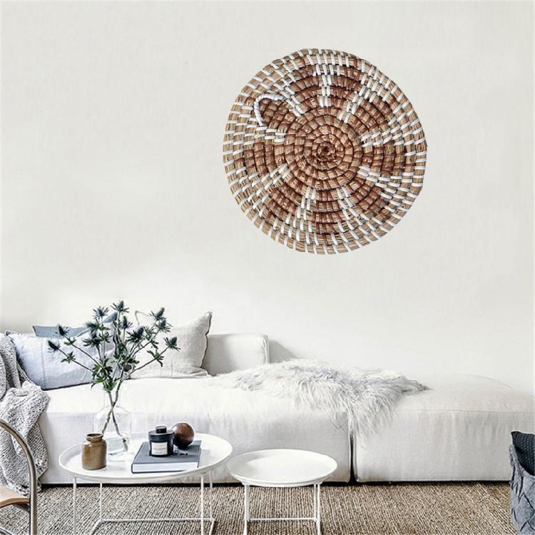 Circular Wall Decor Homestay Living Room Straw Woven Hanging Woven Decor