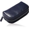 BLUE SINCERE Square Genuine and Large Gadget Makeup Leather PB5 Pouch, Leather, Men's Women's, Rectangular, Gusseted, Capacity, Freestanding, Case,