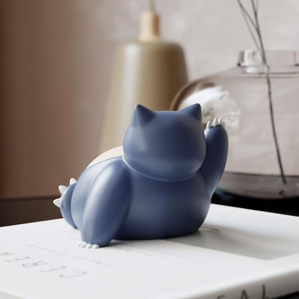 Anime Figure Snorlax Cute Model Doll Watch Bracket Desktop Decoration Action Figurine Statue Children Birthday Gift