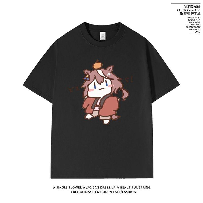 

Umamusume Pretty Derby T Shirt Tokai Teio Cute Kawaii Cartoon Tshirt Summer Soft And Comfortable Cotton Short Sleeve 3XL