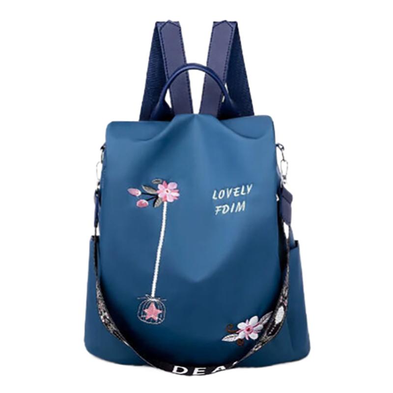 

Trendy Flower Embroidered Backpack Literary Chinese Style Women S Backpack Large Capacity Travel Handbag Shopping Knaps