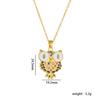 Stainless Steel Chain Colorful Zircon Cute Owl Pendant Necklaces for Women Girls Lovely Owl Charm Jewelry Accessories Gifts