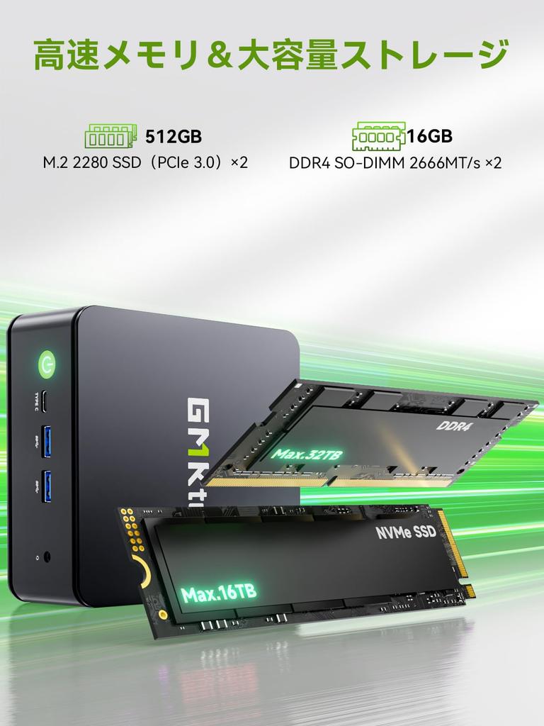 GMKtec Mini PC G11 Featuring AMD Ryzen Embedded R2514 16GB DDR4 and a 512GB SSD for More Stable Operation To 4K X 3 Display HDMI and Windows 11 This