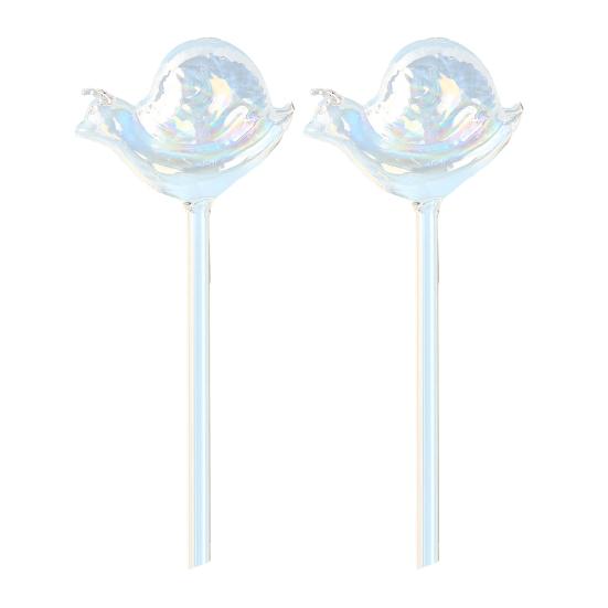 Yousheng Iridescent Self Watering Bulbs Snail Design Glass Plant Watering Globes Planter Insert Automatic Watering Device for Indoor Potted Plants