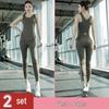 Women's Summer Yoga Set: Padded One-Piece, Slimming, High-End Fashion, Short Sleeve, Professional Fitness Running Sportswear