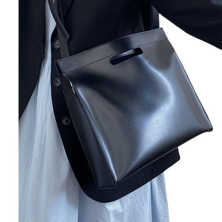 Women's Bag Simple Briefcase Tote Bag Laptop Bag Office Commute Document Bag Niche Handbag Shoulder Crossbody Large Bag