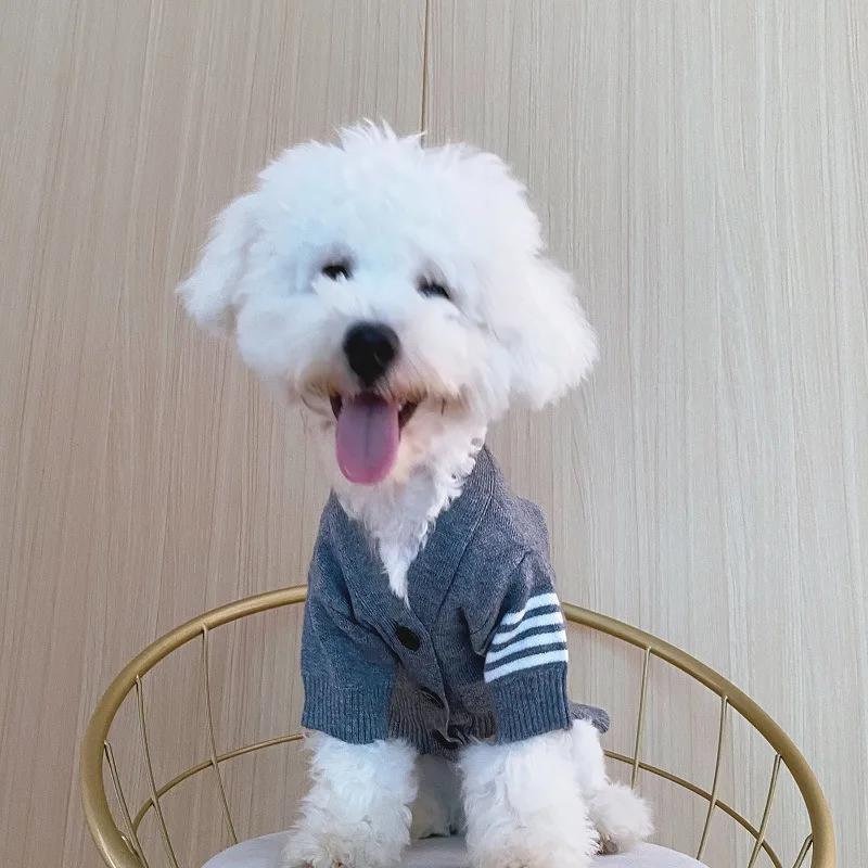 

Trendy Knit Sweater Cardigan Dog Clothes Bear Shaped Cat Clothes From Cross-border Factory Wholesale Pet Clothing S (1.00 kg-1.50 kg темно-серого