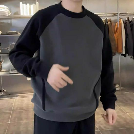 Men s Trendy Patchwork Color Block Slim Fit Hoodie - Autumn/Winter Fashion Long Sleeve Casual Top 4XL