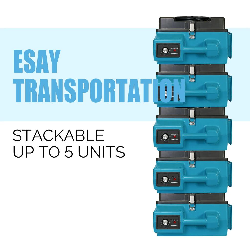 XPWOER X-2580 Professional 4-stage HEPA Mini Air Scrubber Air Purification Lightweight, durable and stackable