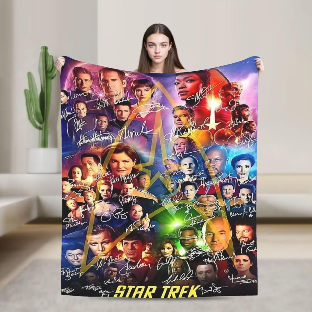 Stars Treks Groups Super Warm Blankets Starfleet Movie Travel Plush Throw Blanket Couch Chair Flannel Bedspread Sofa Bed Cover
