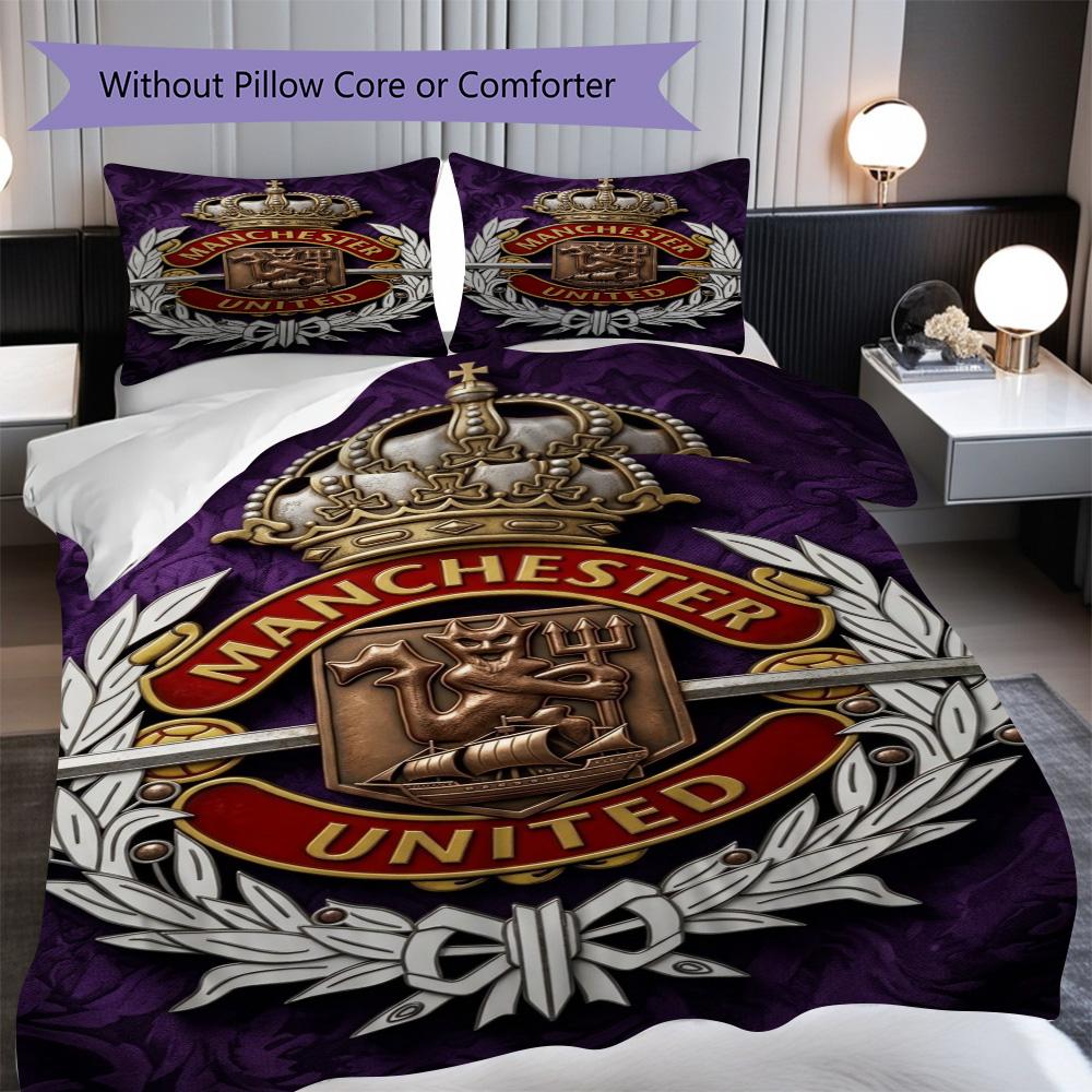 Glory Devils Rise Three-piece set (1 * duvet cover + 2 * pillowcase, without core) 2D Flat Duvet cover and pillowcase Bedding set Soft and comfortable