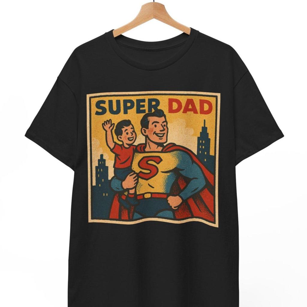 Super Dad T-Shirt: Retro Comic Book Hero Graphic Tee