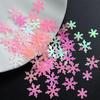 Christmas White Snowflakes Nail Art Glitter Sequin Mermaid Blue Snow Flakes Decorations DIY Manicure Design Nails Accessories