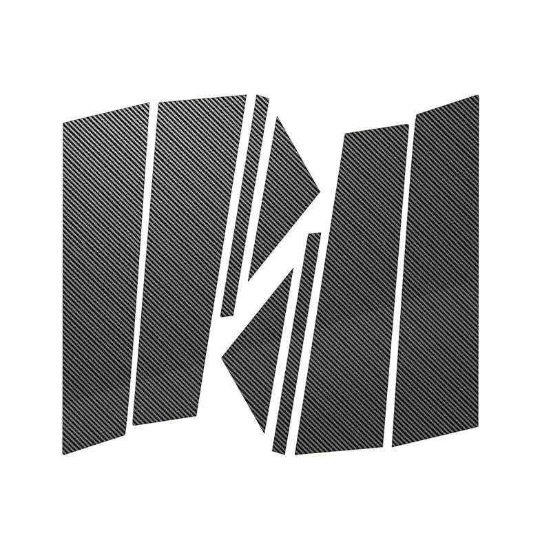 Autocollants de revêtement d'habillage de porte de poteaux de voiture, 8 pièces, pour Mazda Axela 2019 2020 2021 2022 2023, accessoires de style en Fiber de carbone