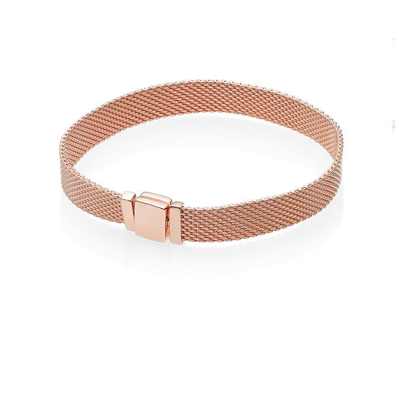 

Браслет-змейка из белой меди с золотистым покрытием, серия Pan s Reflexions