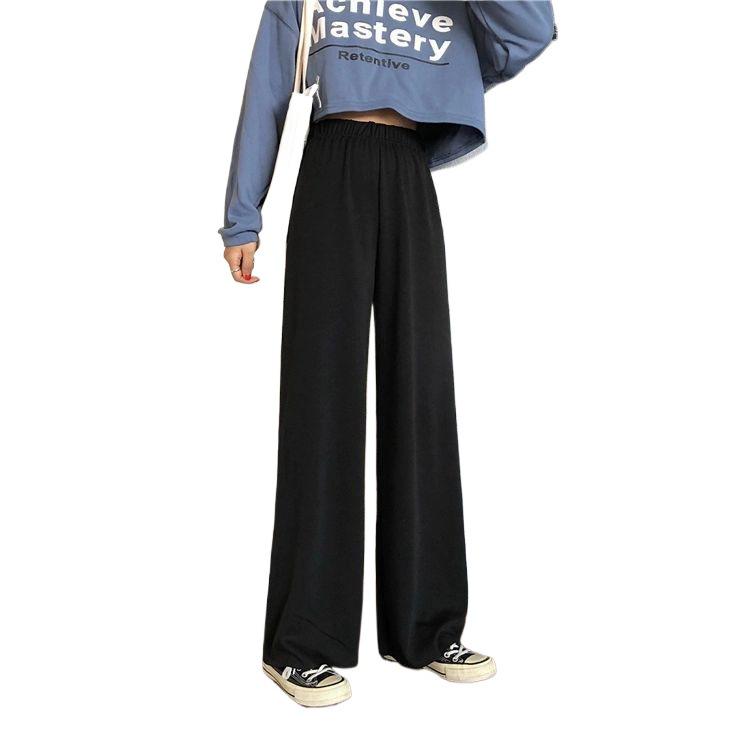 Petite Floor-Length Wide-Leg Pants Women's Drape Spring/Autumn Straight-Leg 2026 Style for Short Women, Summer Thin