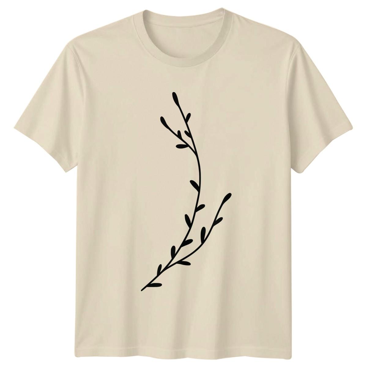 Minimalist Botanical Nature Lover T-Shirt Minimalist Art Nature S