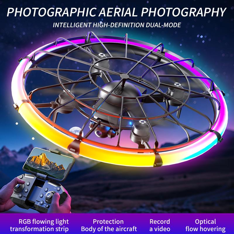 2025 Neue M18 Drohne UFO Mini-Drohne Schwebesensorik, UFO-Rotation, Indoor/Outdoor Doppeltnutzung Sommer-Spielzeug - Das Beste Geschenk für Kinder