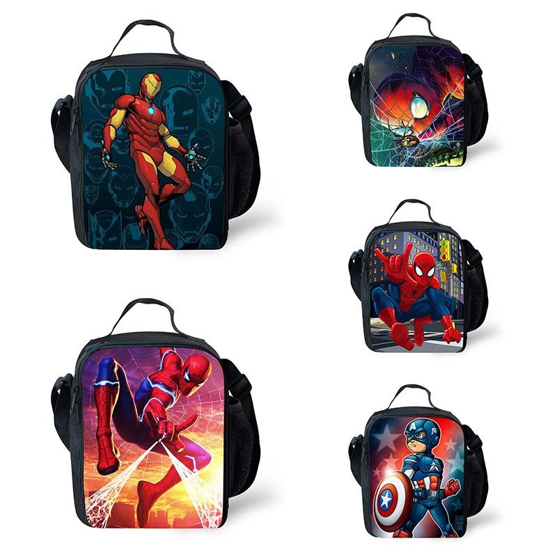 Spiderman Lithe 3d Printing Insulated Lunch Bag With Large Capacity For Kids