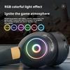 Wireless Bluetooth Headphones Game Headset HIFI Stereo Sound Earbuds with Mic Sport RGB Color Earphone
