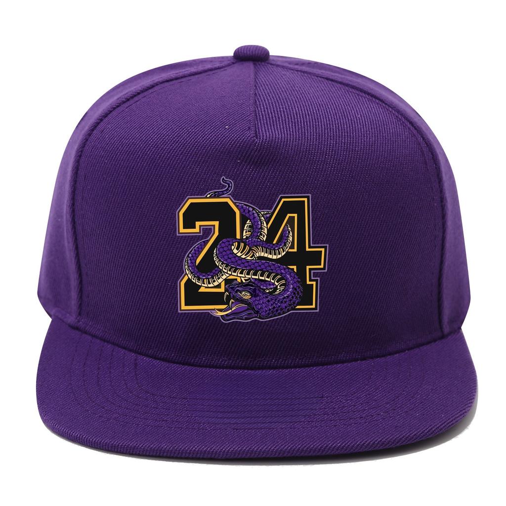 European and American Hard Top Flat Hat Men's Black Mamba Number Fashion Printing Hip-hop Hat Children's Outdoor Sunshade Breathable