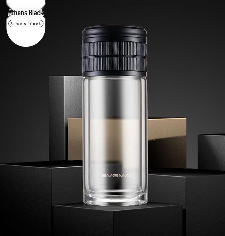 BVGMAV Double Wall Glass Tea Infuser Bottle