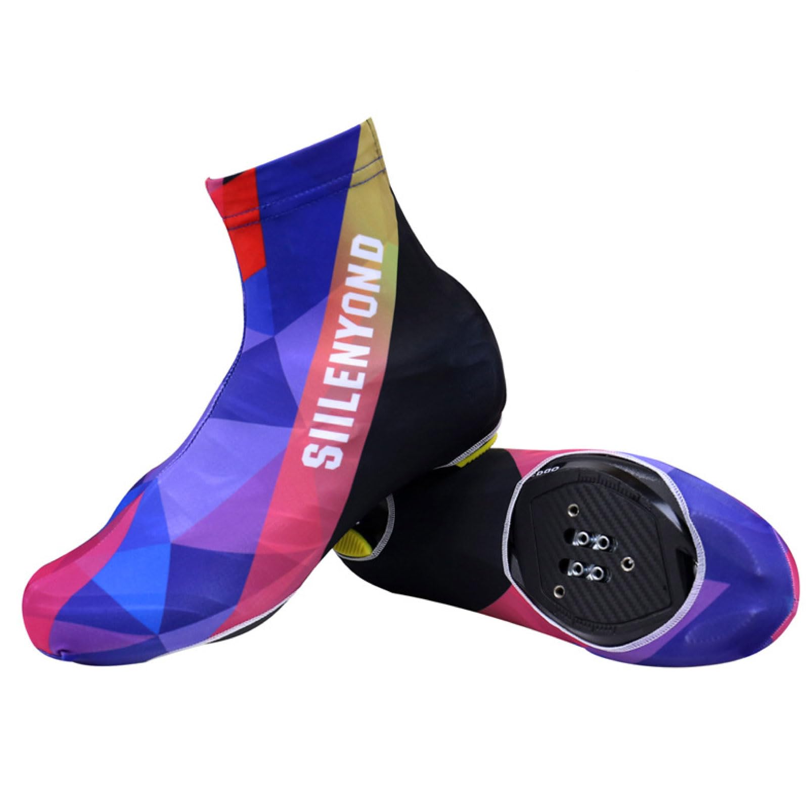 

MORYTRADE Shoe Covers for Road Bikes and Bicycles with Binding Shoes, Cold Weather Protection, Winter, Large, Purple