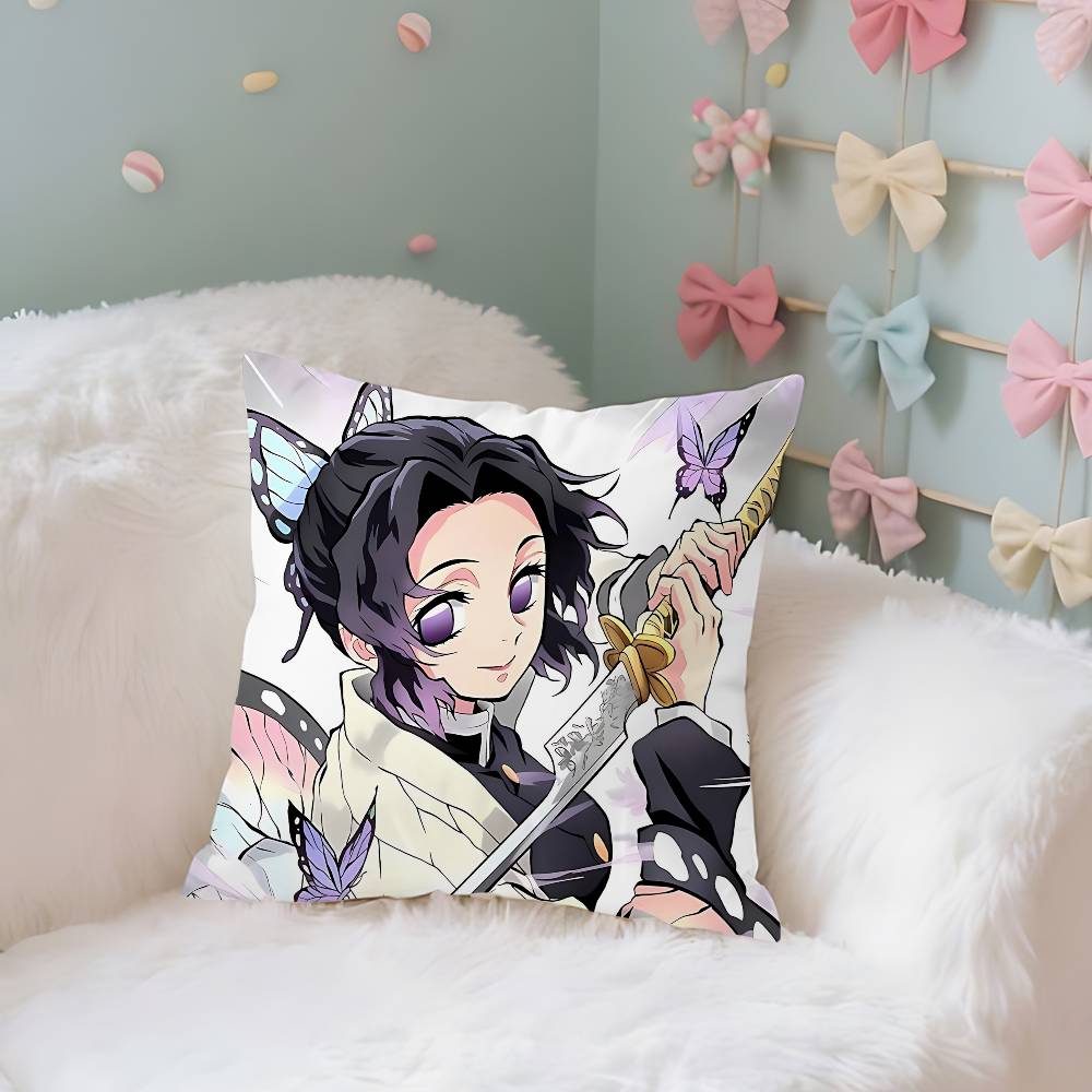 SShinobus KKochous Case Plush Fabric Soft Pillowcase Double Sided Print Cushion Cover Household Gifts