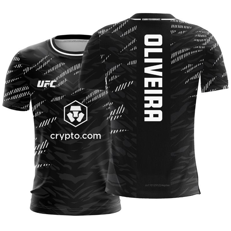 

UFC MMA Oliveira T-shirts Brazilian Mixed Martial Artist Men s Fight Night Champion Jersey Summer Male GYM Breathable Tees Tops 6XL